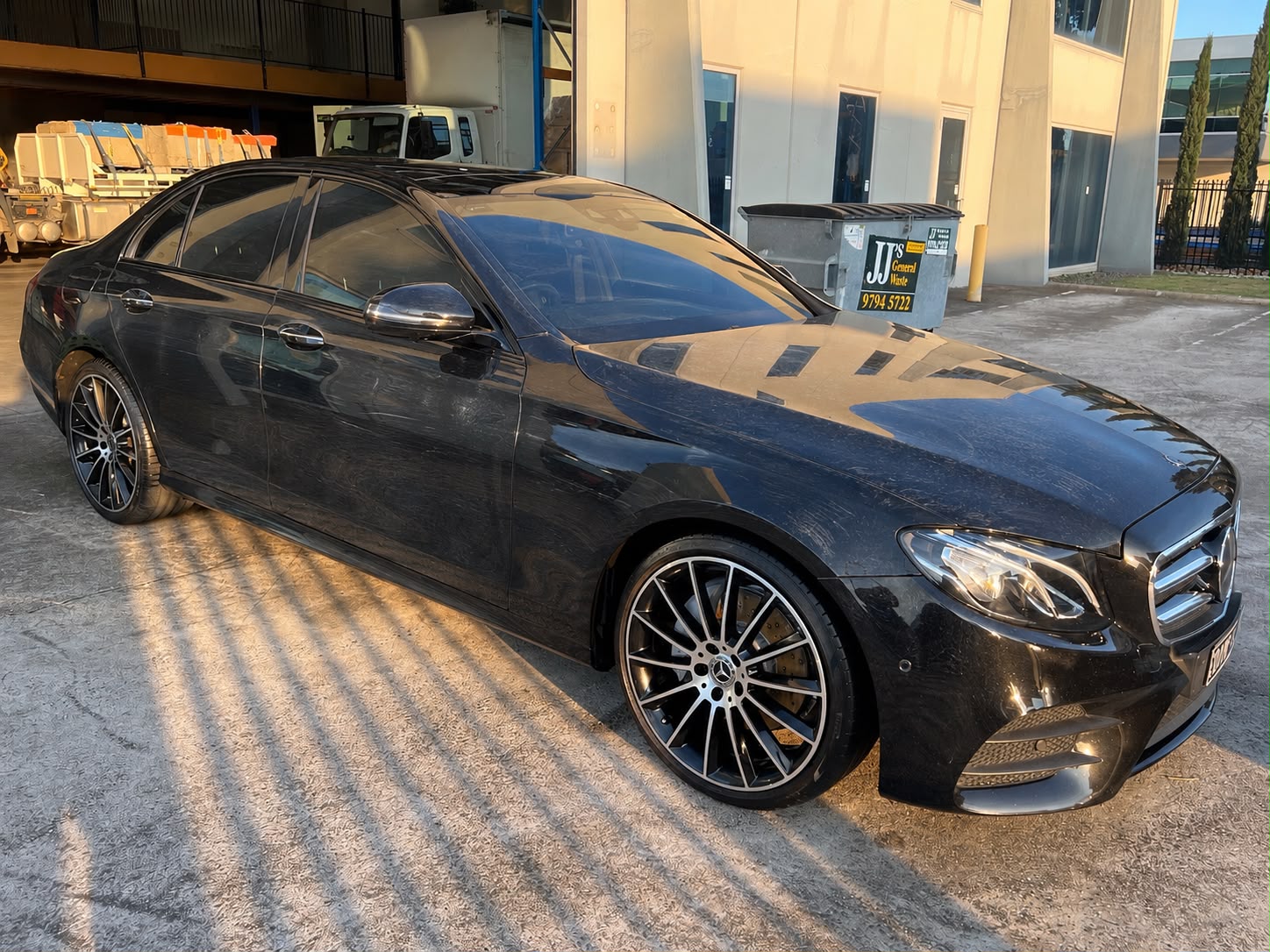 Car paint before ceramic coating, cut and polish and paint correction with visible imperfections.
