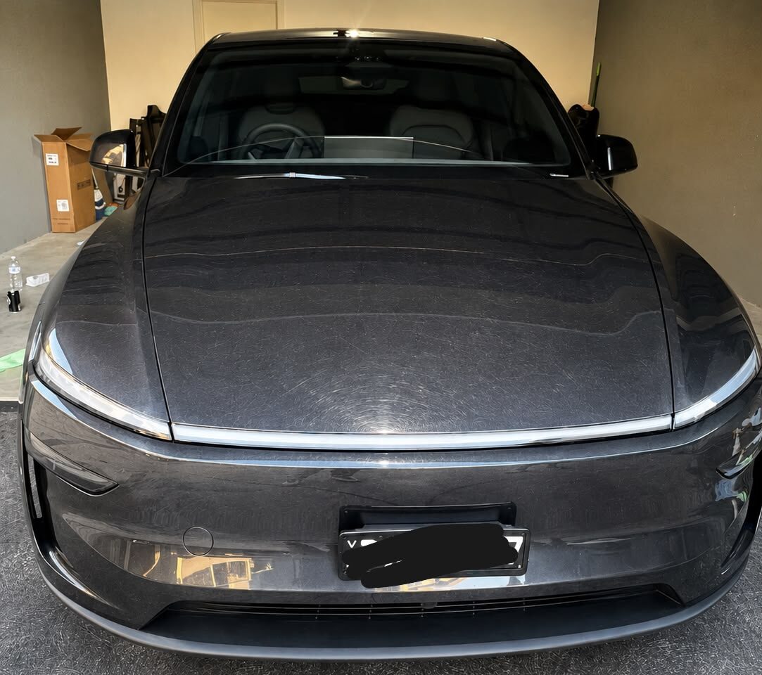 Vehicle before cut and polish, paint correction and ceramic coating showing swirl marks and dull paint