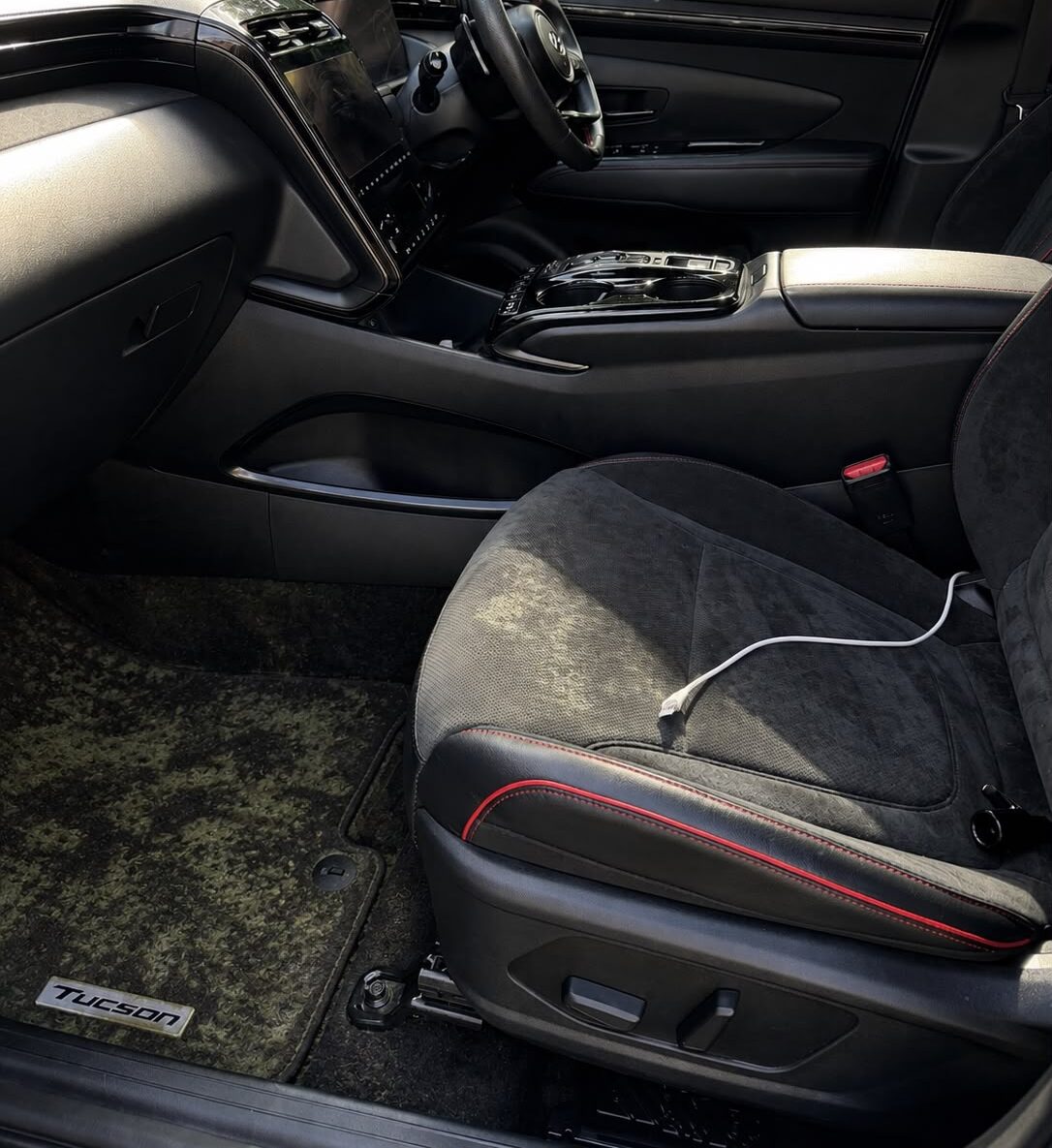 Car interior before mould removal showing mould on carpets requiring professional cleaning.
