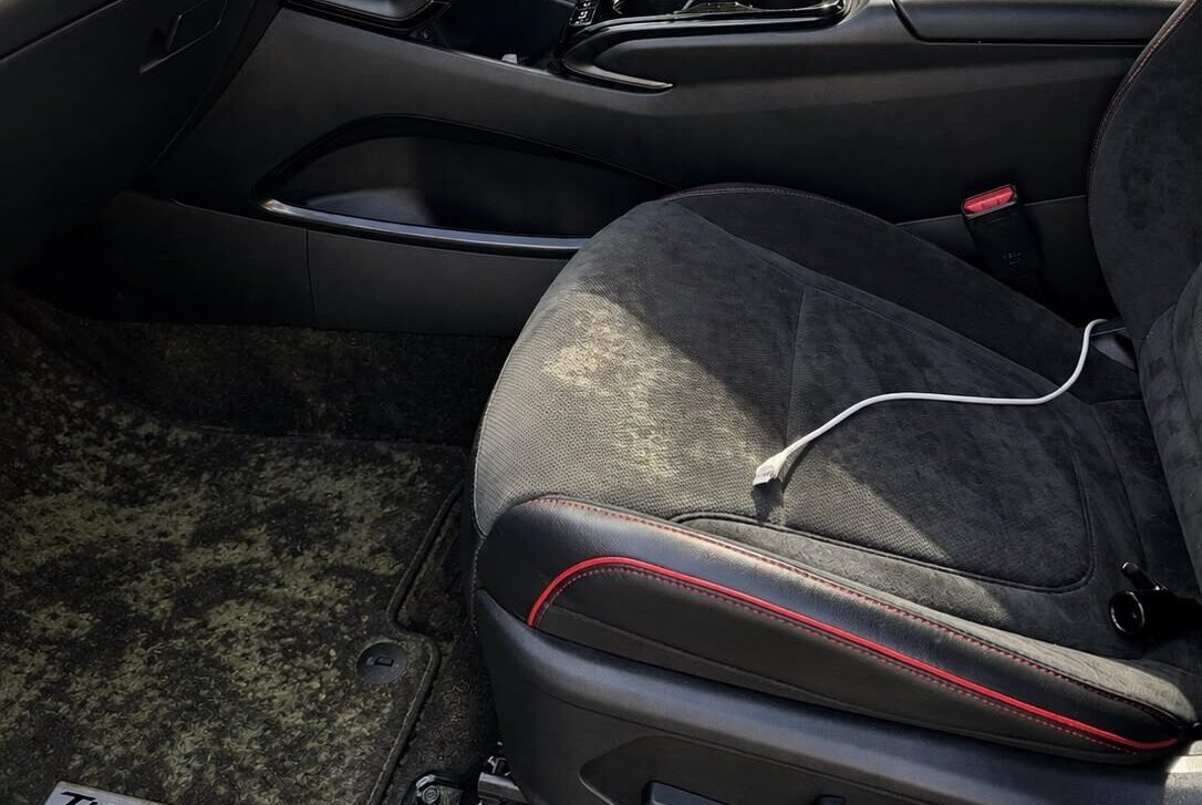 Car interior before mould removal showing mould on carpets requiring professional cleaning.
