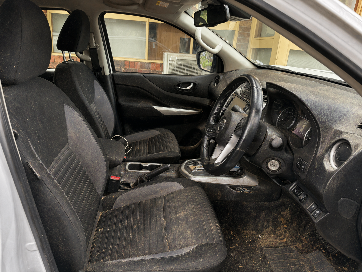 Vehicle interior before detailing
